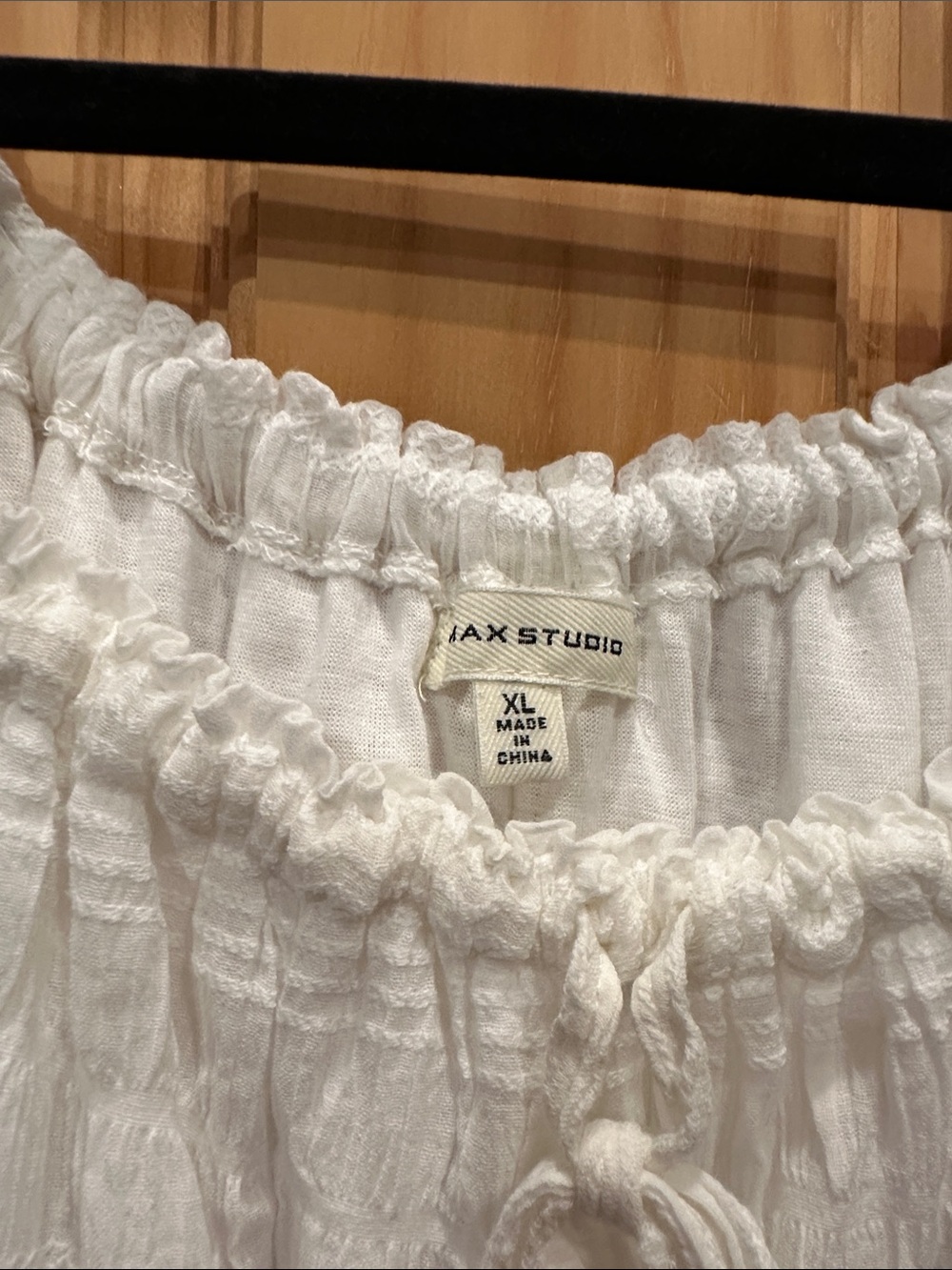 Max Studio White Ruffled Midi Dress - Picture 2 of 3